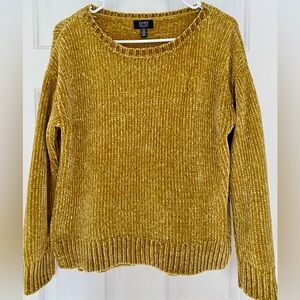 Jones New York Mustard Yellow Crew Neck Sweater